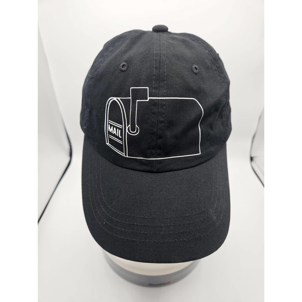 The Classics Mailbox Silhouette 100% Cotton Adjustable Cap Hat Black White